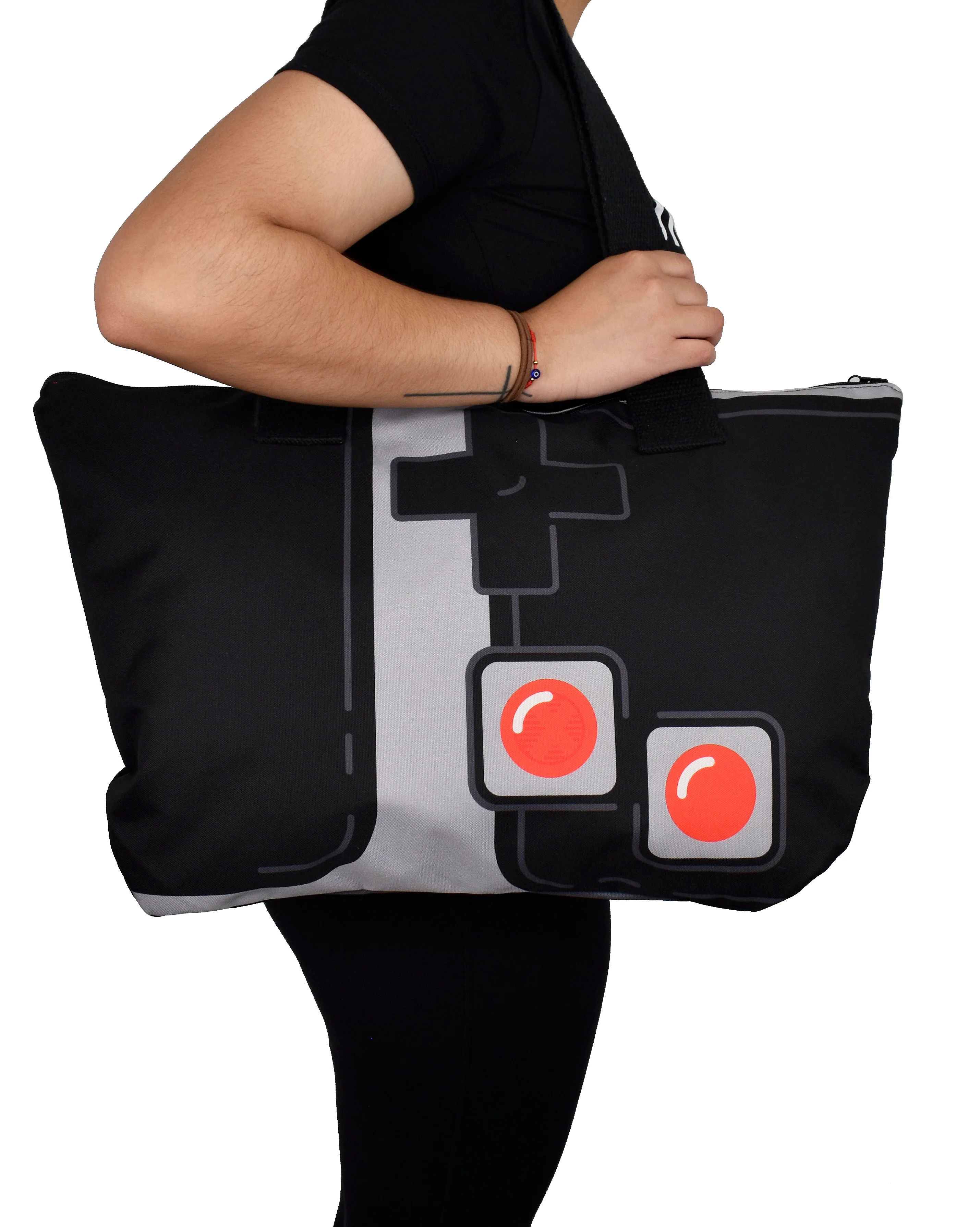 '8-Bit' Jumbo Zippered Tote - Image 3