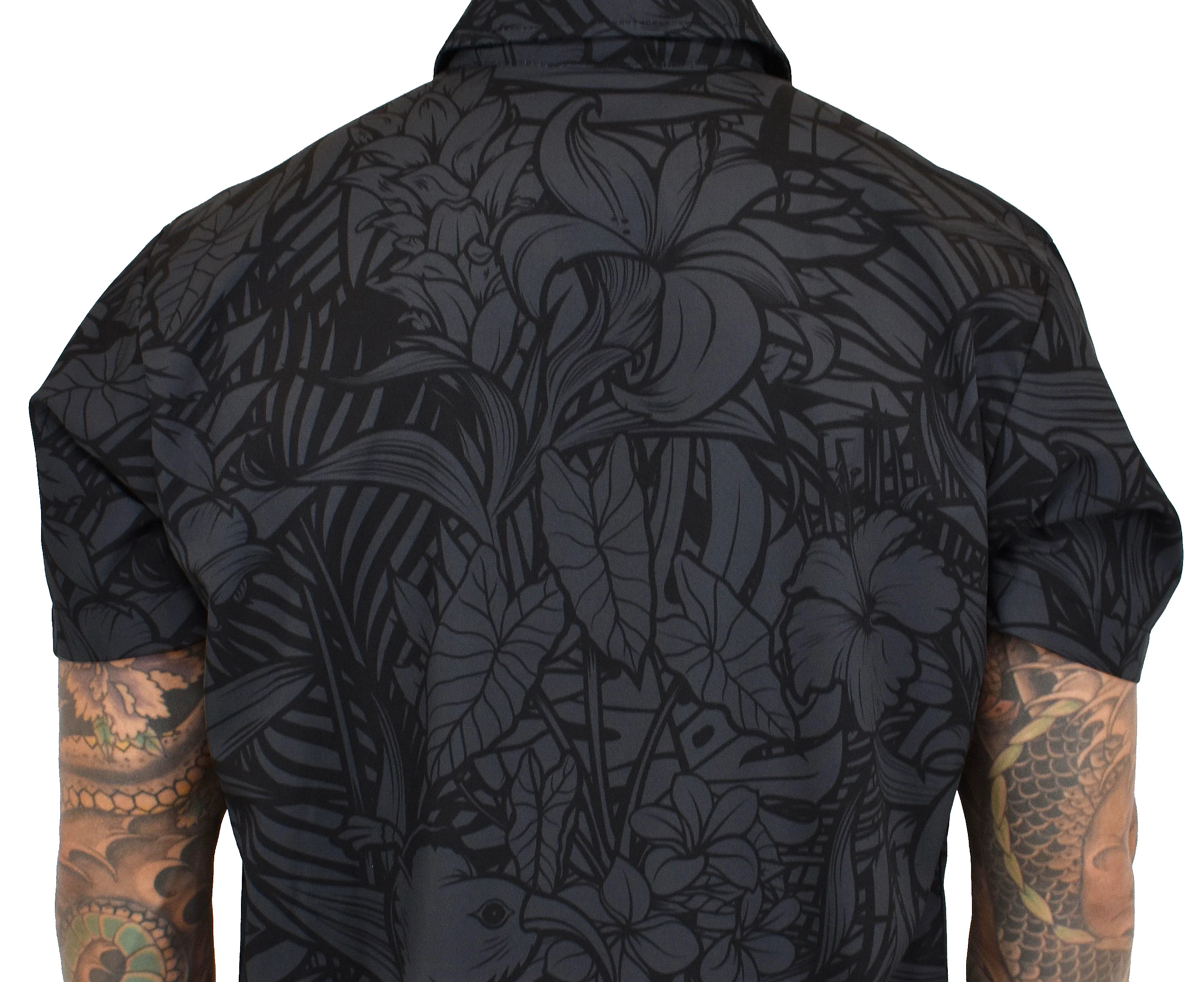 'Charcoal Ohana' ULTRA Aloha (Hawaiian) Shirt - Image 3