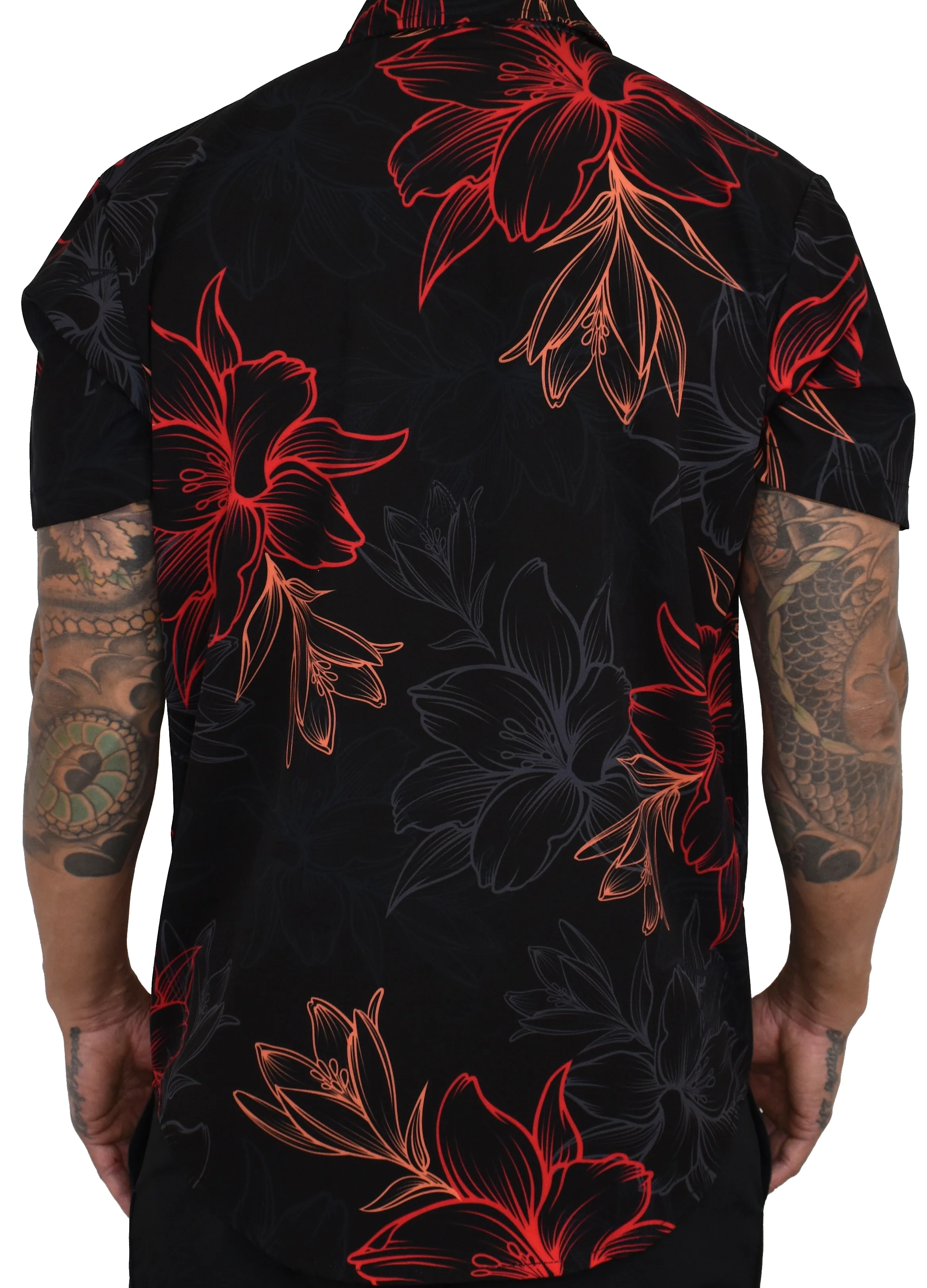 'Electric Lava Floral' ULTRA Aloha (Hawaiian) Shirt - Image 3